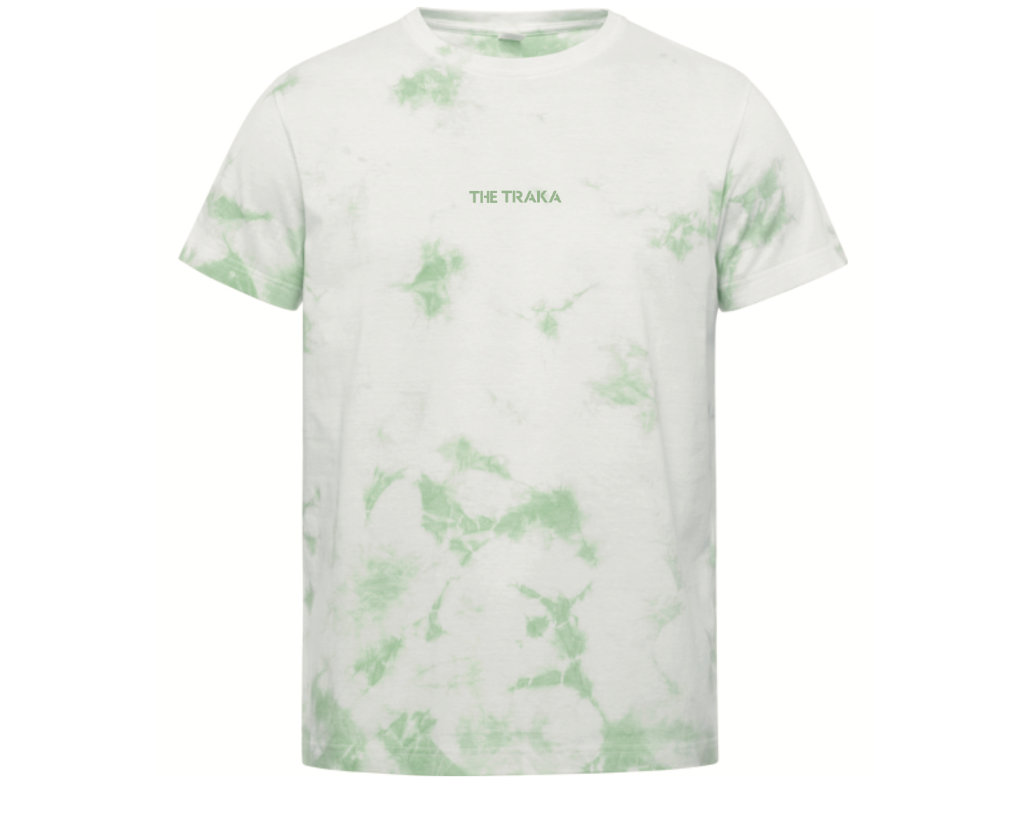 Tie Dye T-shirt Green Traka emboired