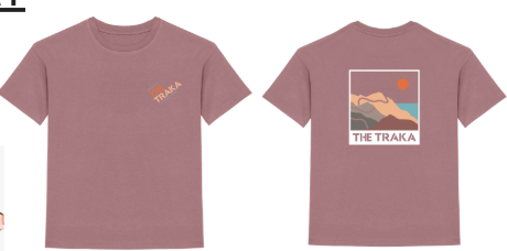Kids T-shirt pink mountains