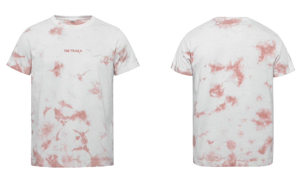 Tie Dye T-shirt Red Traka emboired