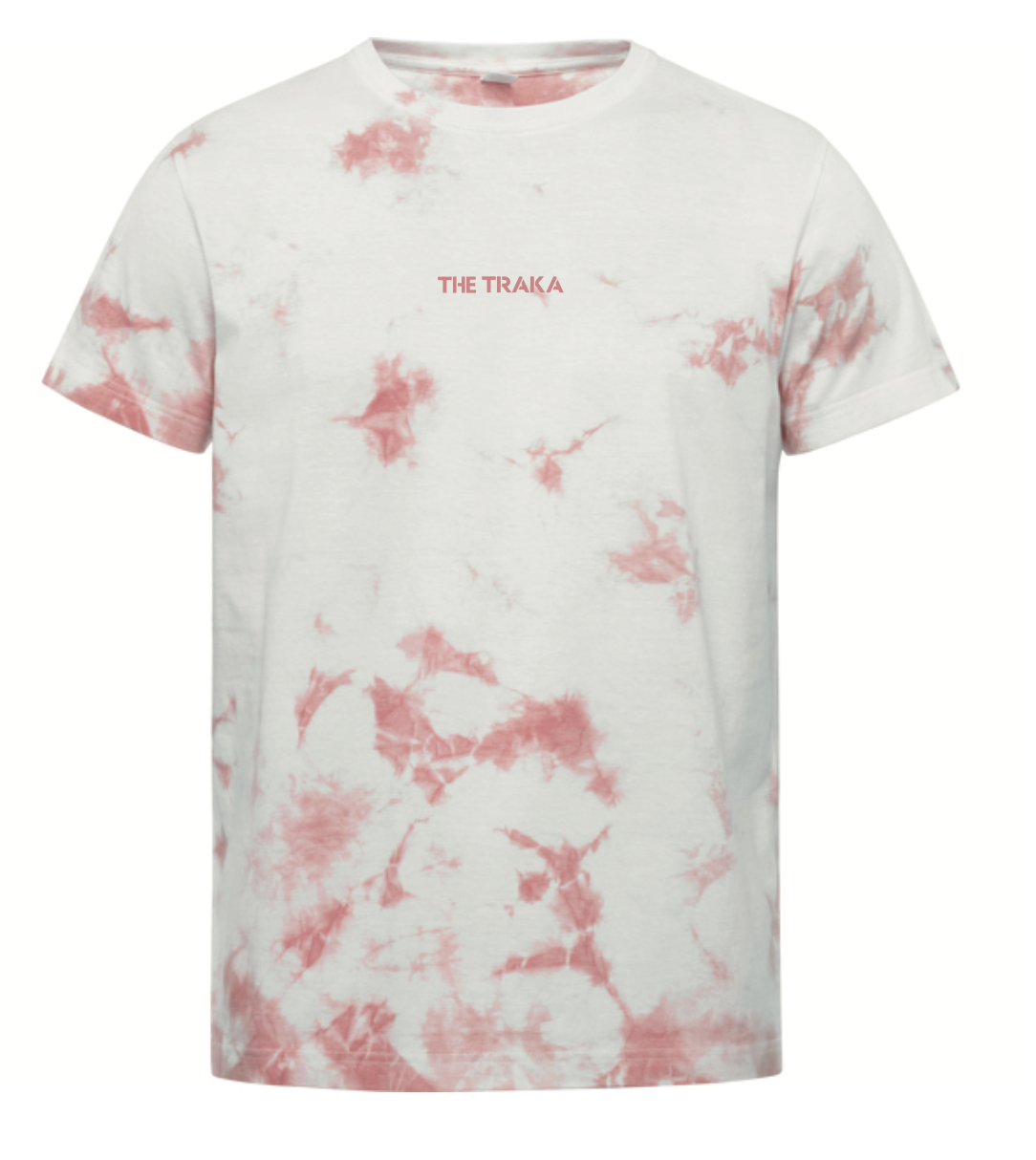 Tie Dye T-shirt Red Traka emboired