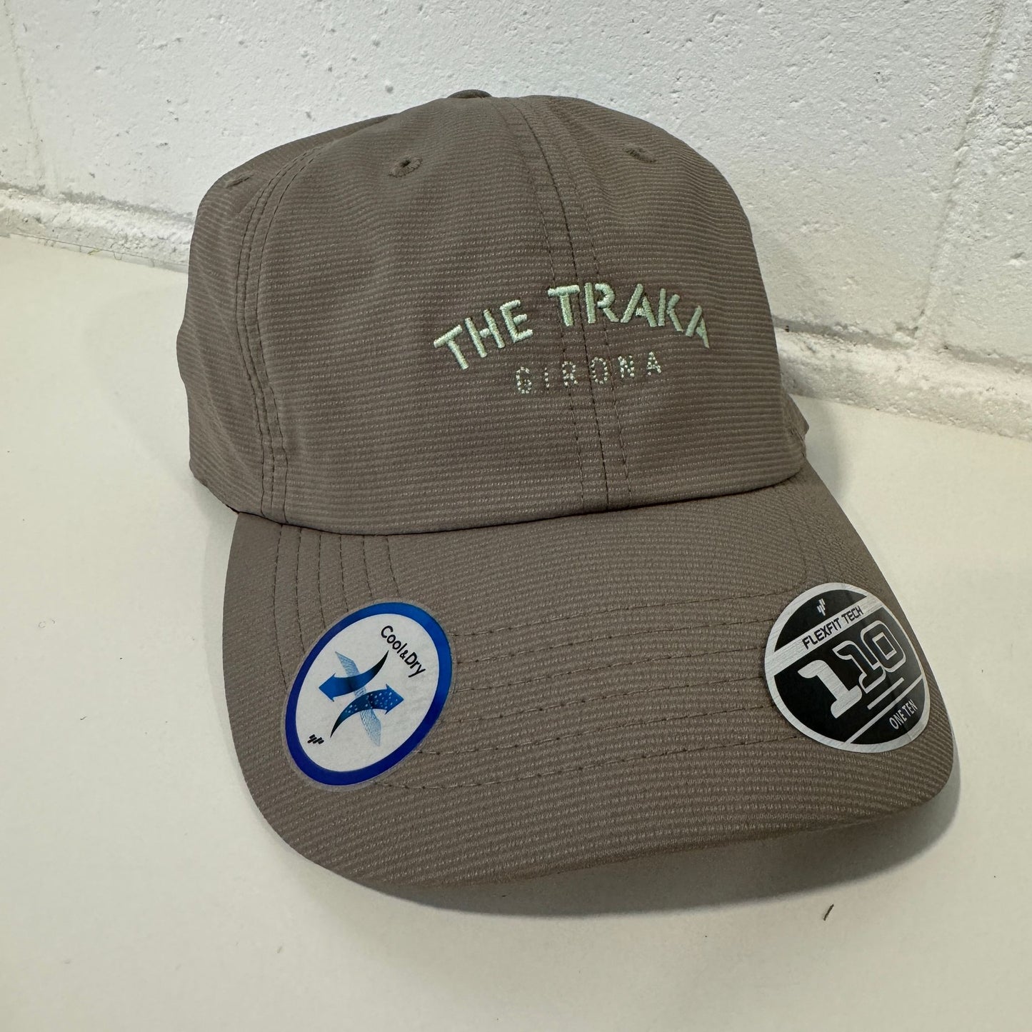 Flexfit Dad hat kahki emboired green
