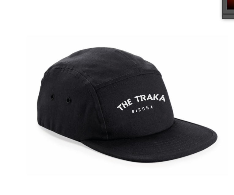 Five Panels Black Cap Traka