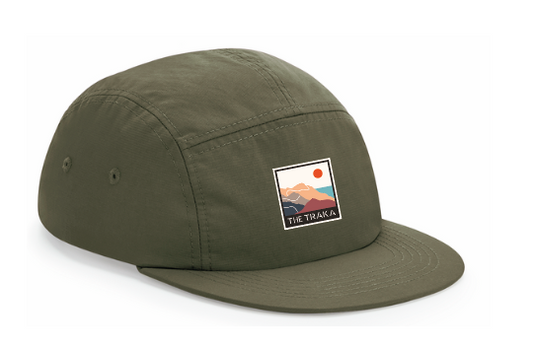 Five Panels Khaki Cap Traka label