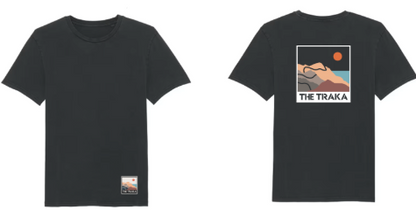 Unisex T-shirt washed BLACK (mountains)