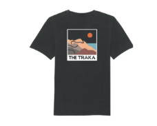 Unisex T-shirt washed BLACK (mountains)