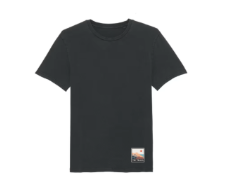 Unisex T-shirt washed BLACK (mountains)