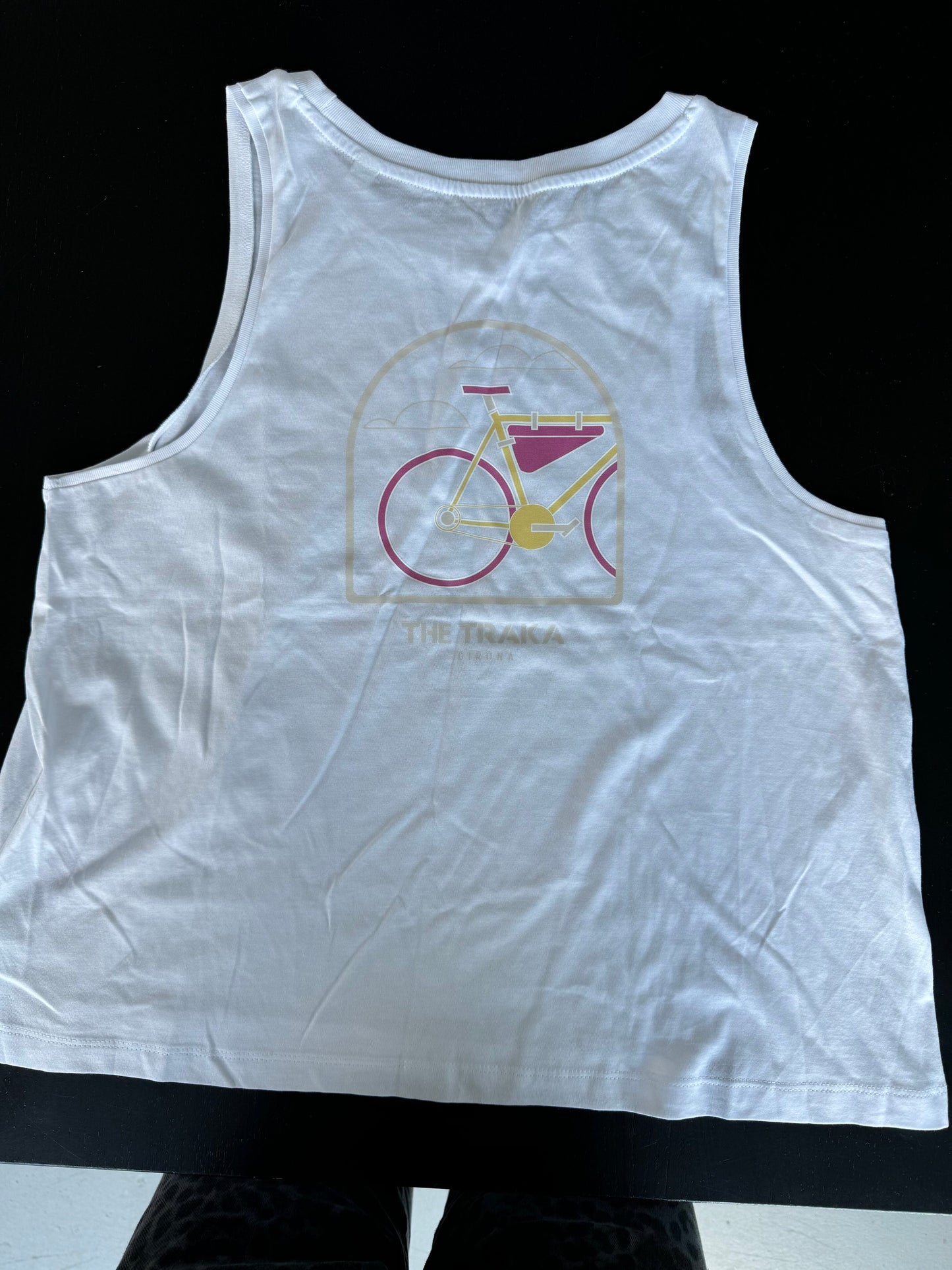 Women Tank Top White Bike
