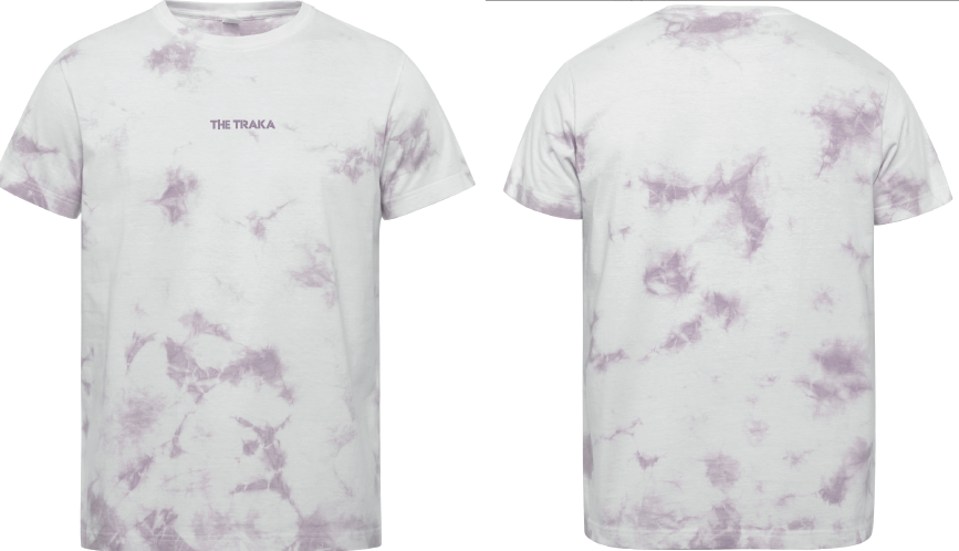 Tie Dye T-shirt Purple Traka emboired