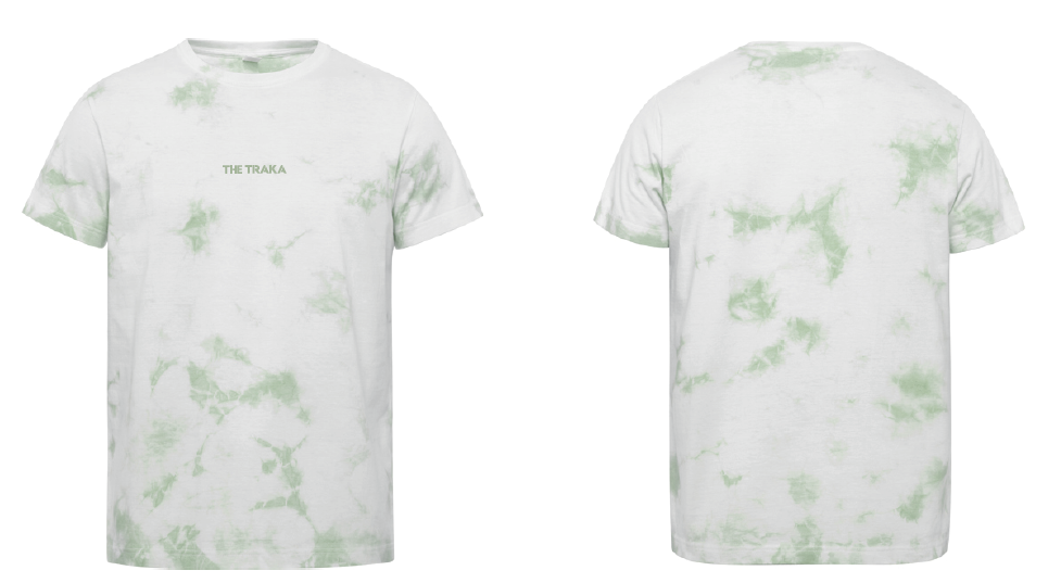 Tie Dye T-shirt Green Traka emboired