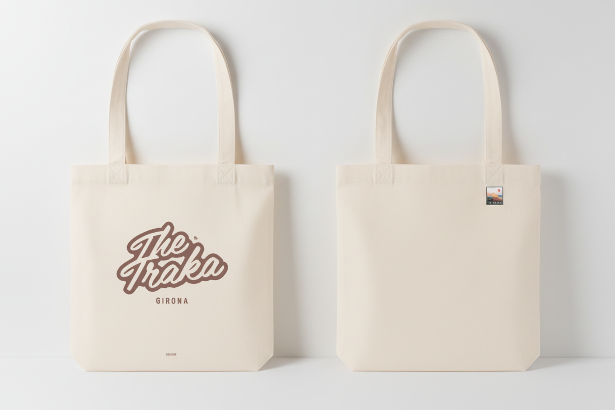 The Traka Tote bag retro + label terracota